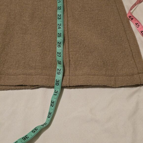 L.L. Bean Pea Coat 100% Bellandi Italian Wool Beige Women’s 1X - Picture 7 of 9